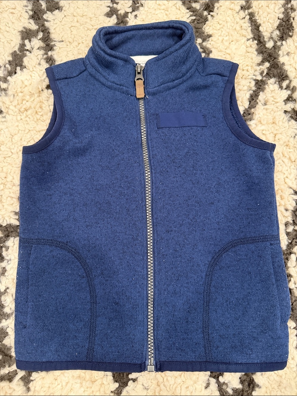 Carter's Toddler Boys Navy Blue Zip-Up Sweater Fleece Lined